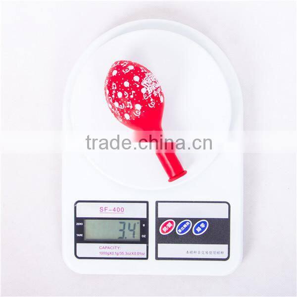Helium balloon industrial EN71 approved 12'' 3.2g birthday balloon decoration