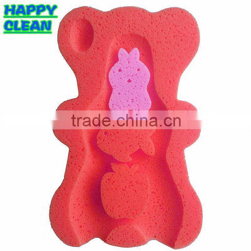 Eco-Friendly Bear Shaped Funny Baby Bath Mat / Baby Bath Sponge Mat