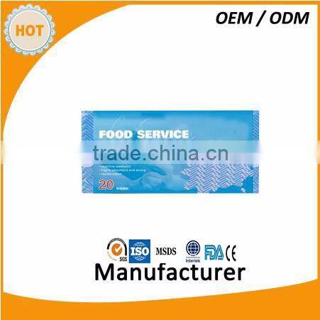 foods service antibacterial single pack Restaurant Wipes