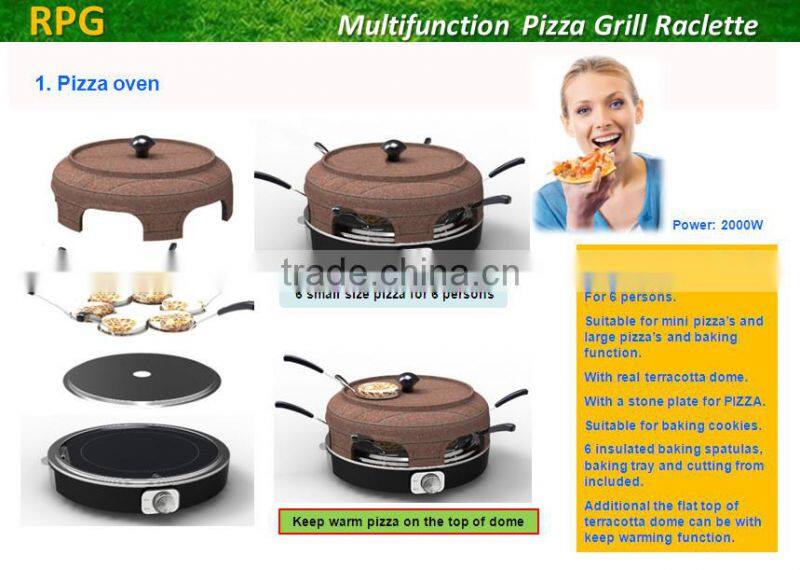 multi-usage electric pizza oven bbq grill