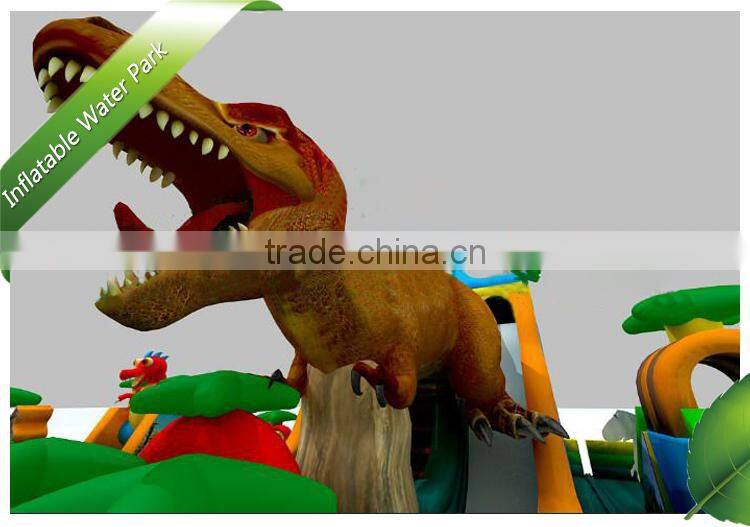 New Point 0.6 mm -0.9 mm PVC dinosaur Inflatable Water Park