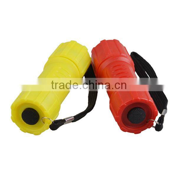 9LEDs Glow in the Dark Plastic LED Flashlight