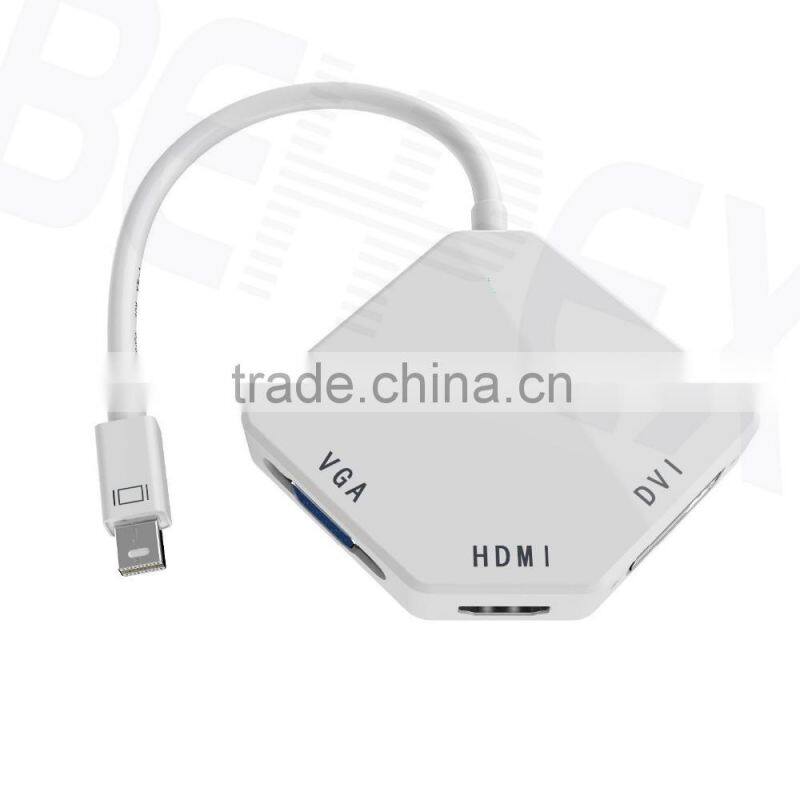 3-in-1 Mini Displayport Adapter DP to VGA DVI for MacBook