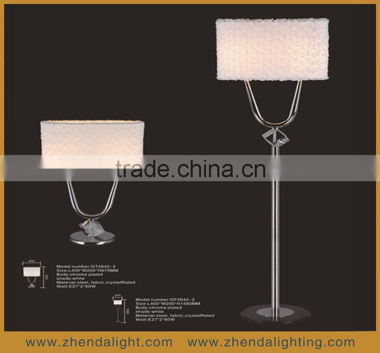Modern fabric shade hotel table lamp