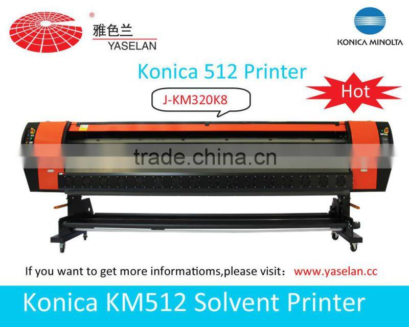 Yaselan factory Manufactures Konica KM512 3.2m solvent Printer