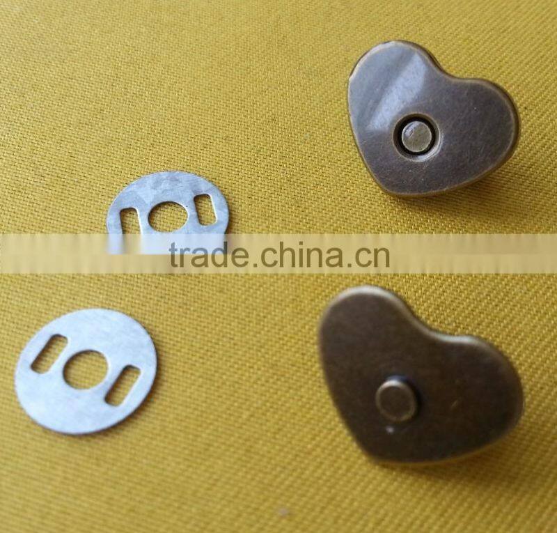 Heart Shape Magnet Snap Button For Handbag -- SN1520