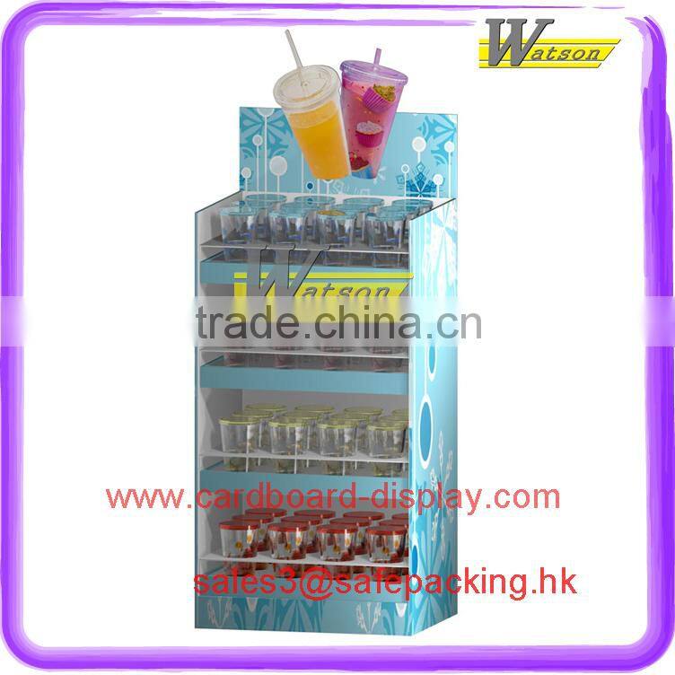Air pot promotional floor Cardboard display rack