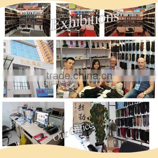 Women classic black faux suede gloves with rabbit fur ball