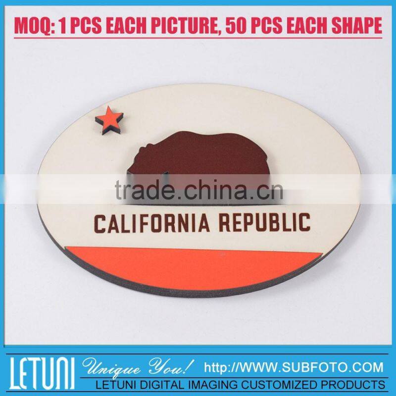 Sublimation 3D Souvenir Fridge Magnet California