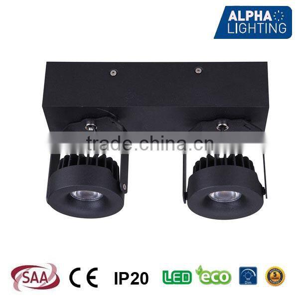 2*8W 2015 hot sale product high quality adjustable dimmable cob led spot down light, cob led surface down light