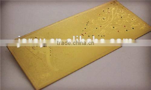 Various of gold foil envelop printing for business gift and collection wholesale/customed gold foil envelopes