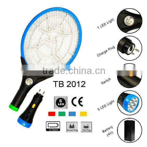 7 LED LIGHT RECHARGEABLE FLY KILLER SWATTER RACKET