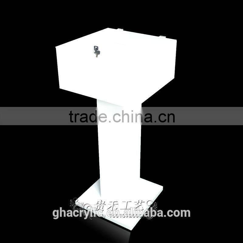 GH-RJ002 Shenzhen Guihe factory direct sale acrylic donation boxes with locks/customized donation boxes