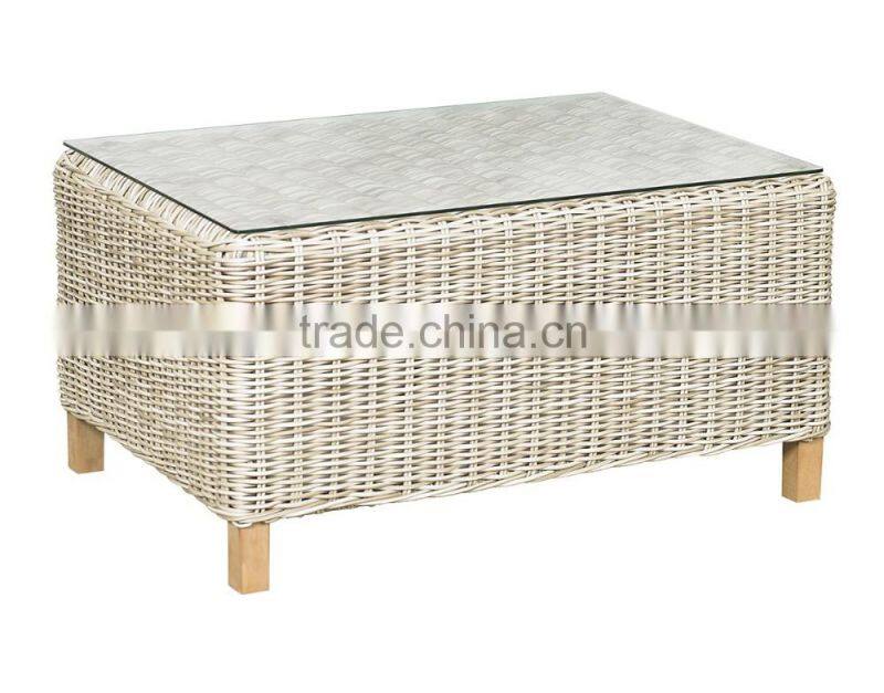 Outdoor rattan furniture PE patio wicker chaise sofa set