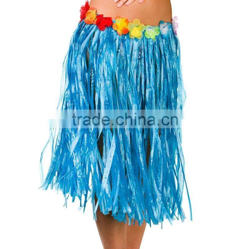 Hawaiian elegant style fancy grass dress costume accessory with beautiful flowers for girl BWG-4057