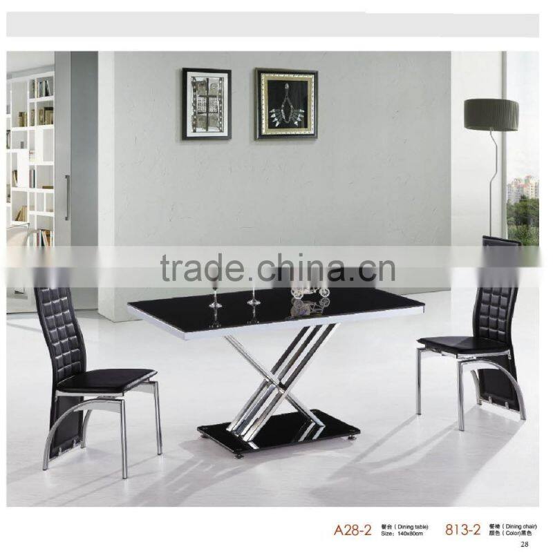high quality glass top stone base dining table factory sell directly YY19