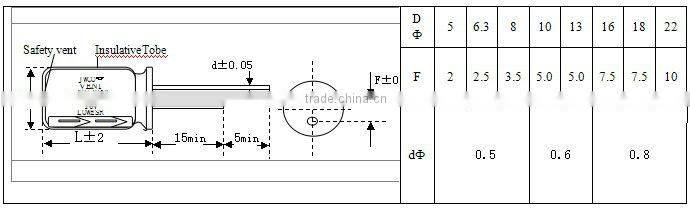 KM 220UF 16V 6.3*7mm aluminum electrolytic capacitor