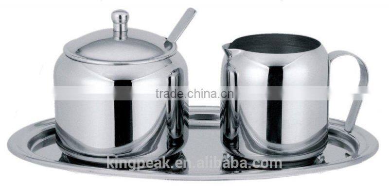 stainless steel sugar and creamer sets/sugar and creamer container
