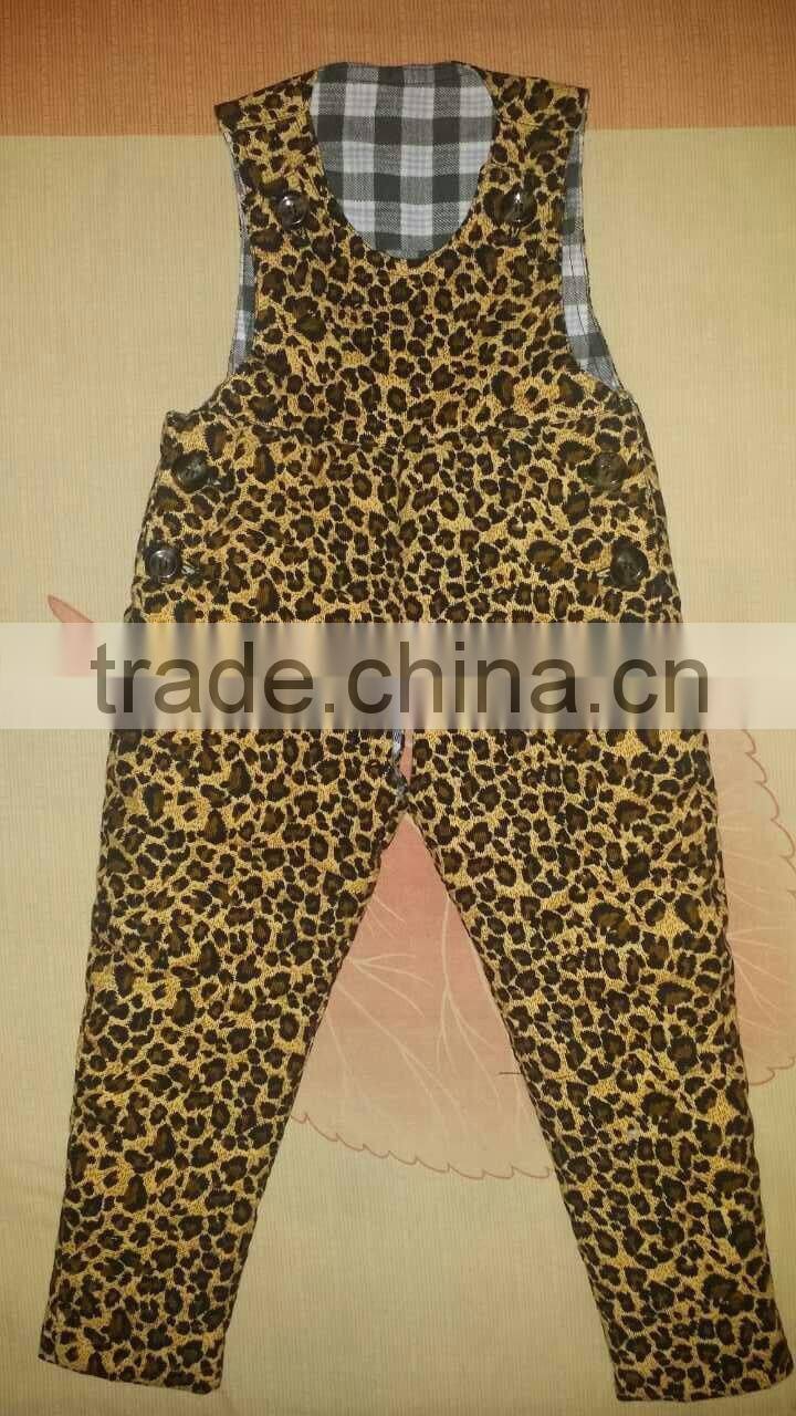 100% cotton-padded children trousers foro winter