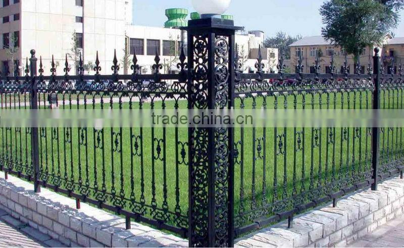modern galvanized simple wrought iron balcony fence