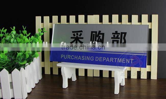 Whole sale acrylic hanging sign board for office building, plastic sign board for office
