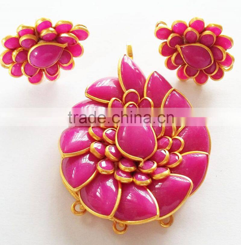 Pacchi Pendant Set with Earring Traditional Jewelry PS 04