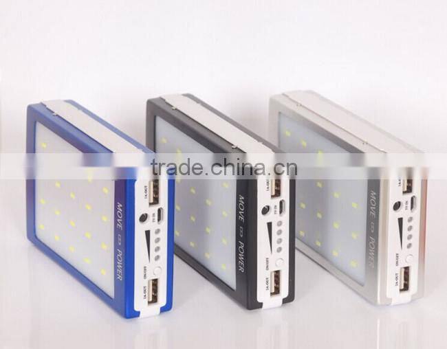 2015 New Universal 30000mAh Solar Charger SOS LED Light USB Mobile Outdoor Solar Power Bank