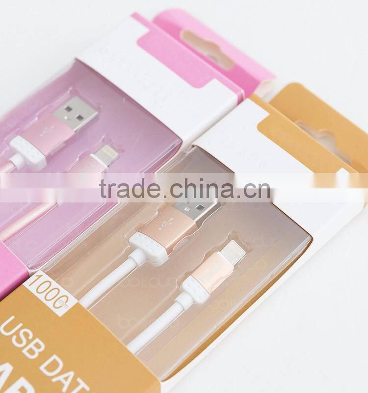 Super Speed Colorful Original USB Data Cable Charging Cable LED light indicator for smartphone