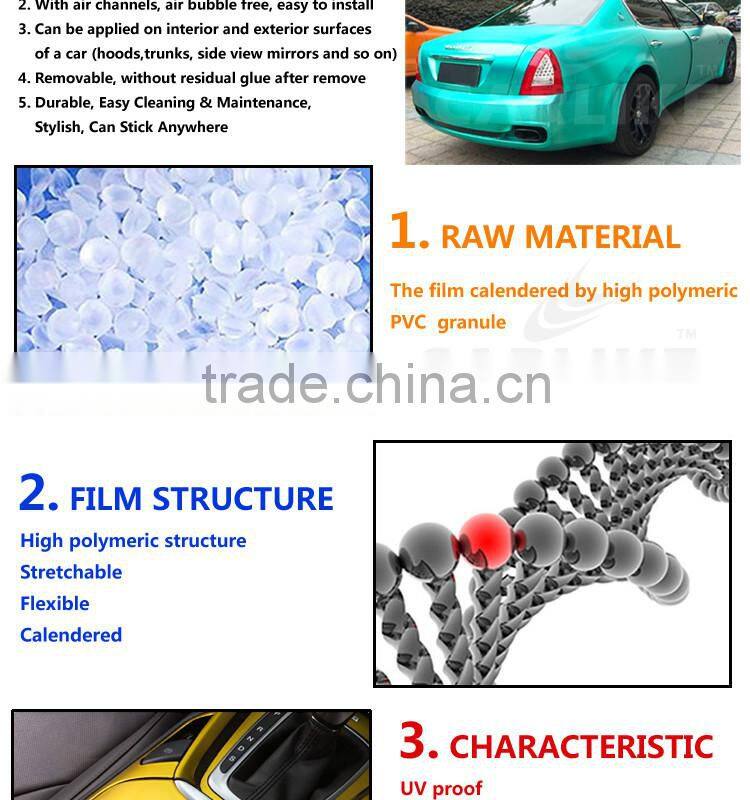 CARLIKE Factory Price Exterior Decoration Car Wrap Brushed Aluminum Foil