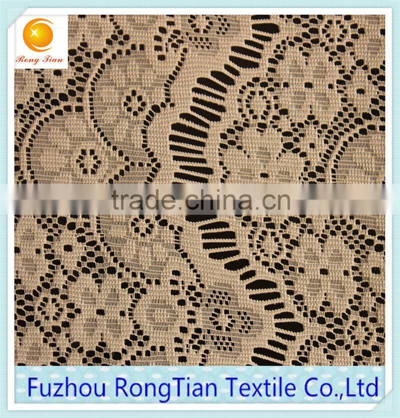 Top quality crocheted eyelet cord african lace fabric for wedding dress