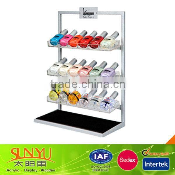 clear acrylic ladder cosmetics display shelf