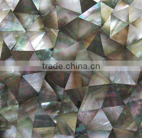 Triangle blacklip sea mother of pearl mosaic for wall