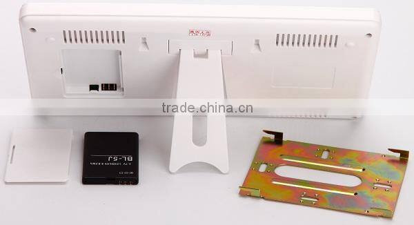 7" Apartment 2.4GHz wireless door bell hidden camera with Doorbell and Two-way Intercome Function