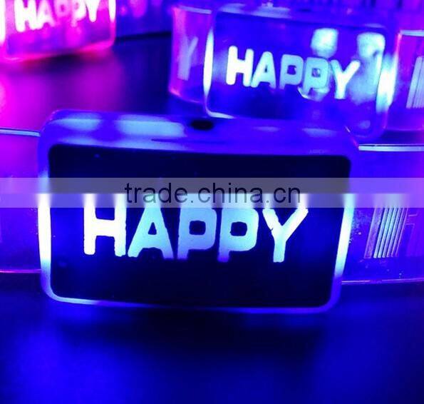 Promotional Gifts Party Printing Logo LED Bracelets Wrist Band