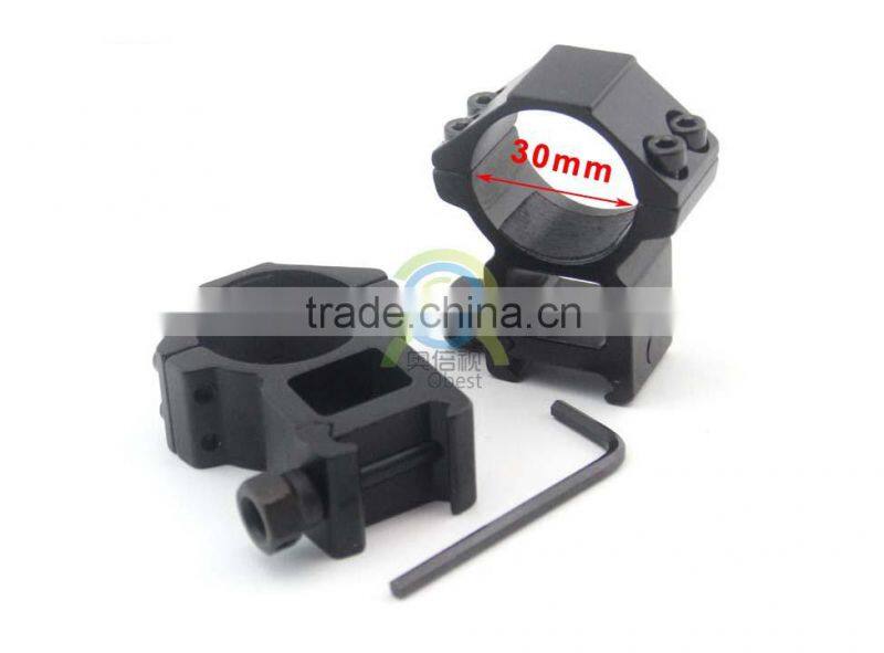 2pcs Scope Flashlight Rings 30mm Medium Moderate Profile Picatinny W/ Rail Mount