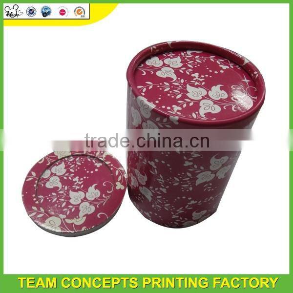 Custom Printed Round Cylinder cardboard Gift Packaging Box