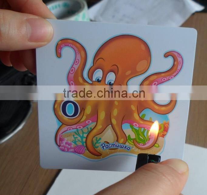 cartoon pvc paper sticker/kids home decoration pvc paper sticker