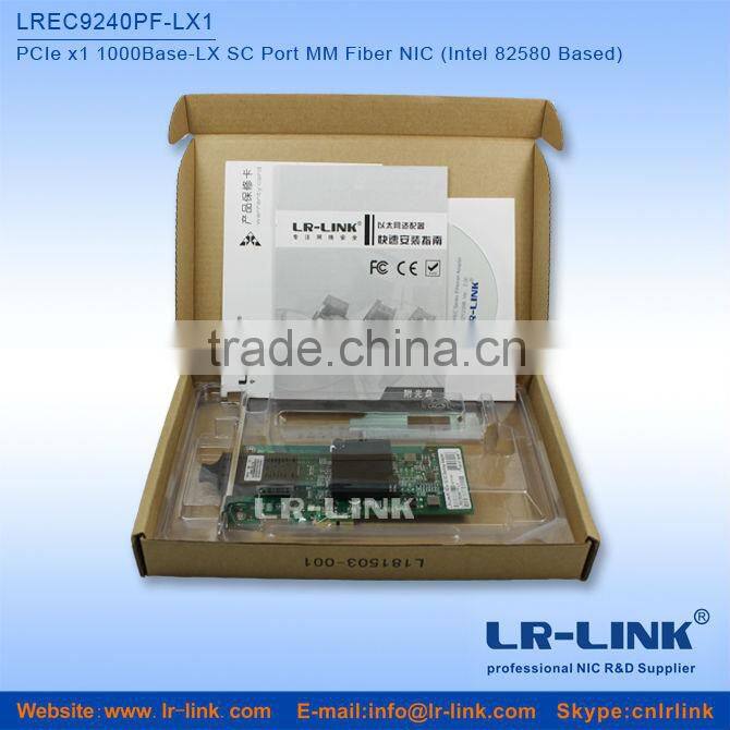 LR-LINK LREC9240PF-LX Intel 82580 PCIe x1 1000Base-SX SC Port SM Optical NIC Network card