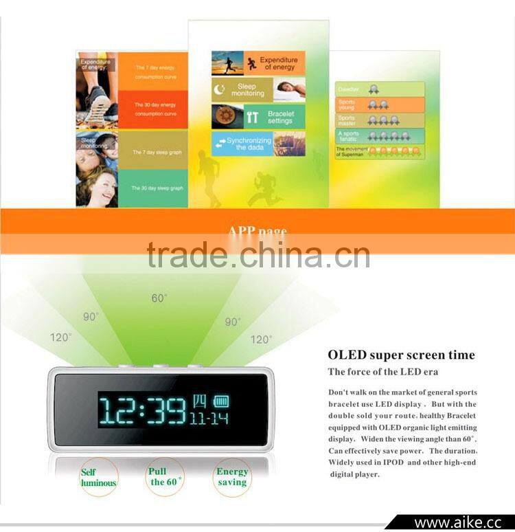 OLED Bluetooth 4.0 Smart Bracelet Sport Watch with Pedometer Sleep Monitoring Calorie-burning Counter for Android Smart Phones