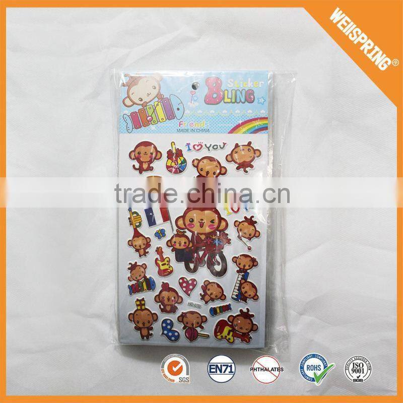16-00011 Promotional gifts 2015 book promotional puffy sticker with eyespuffy stickers printing