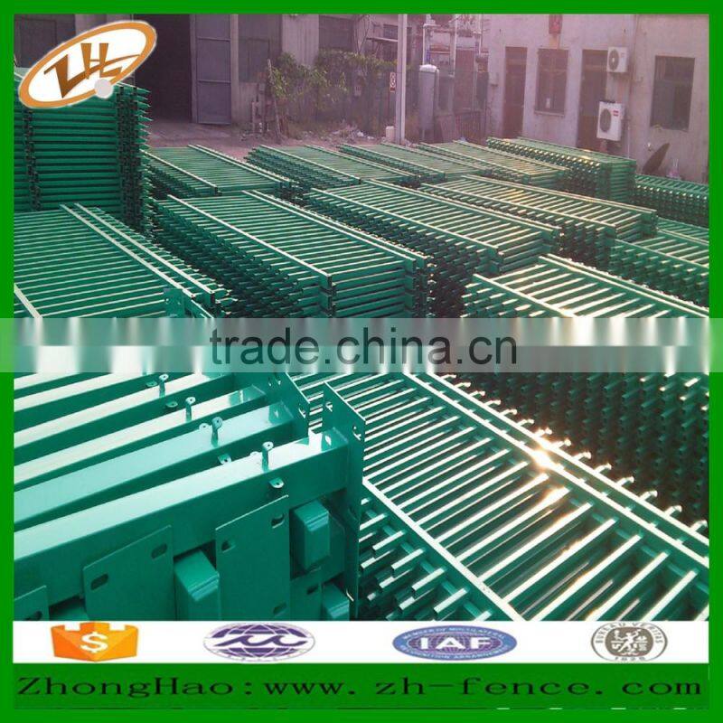 hot dipped galvanized or powder coated zinc steel tubular fence