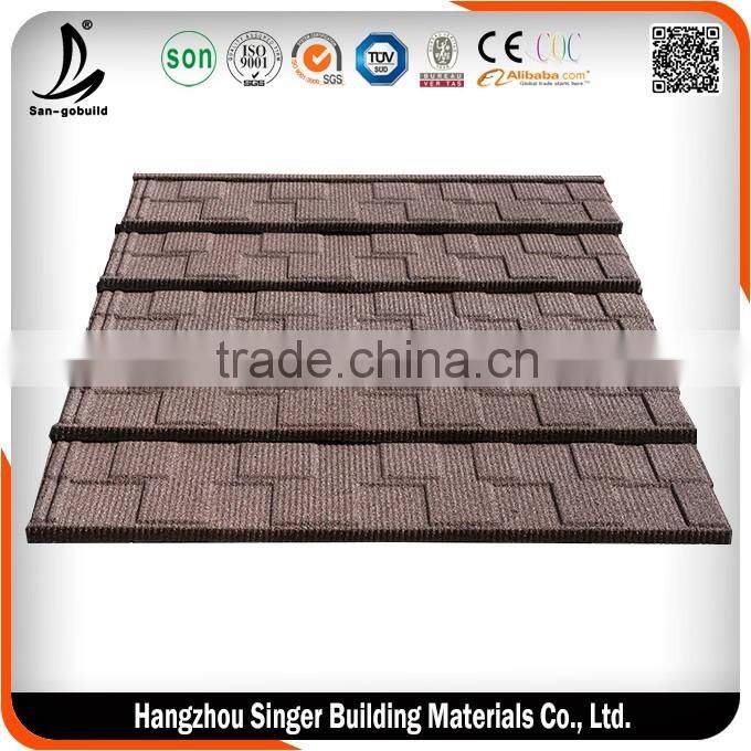 High Quality Alum Type Chinese Roof Tile, 0.4mm Steel Slate Roof Tiles for Sale