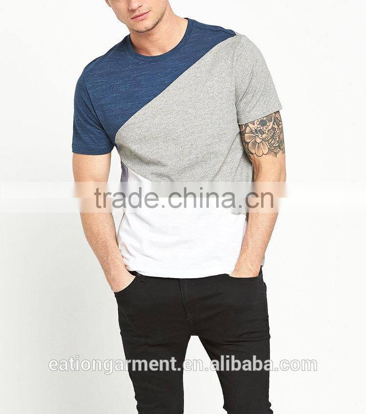 super soft cotton chinese short sleeve splicing cheap defective t-shirts for men