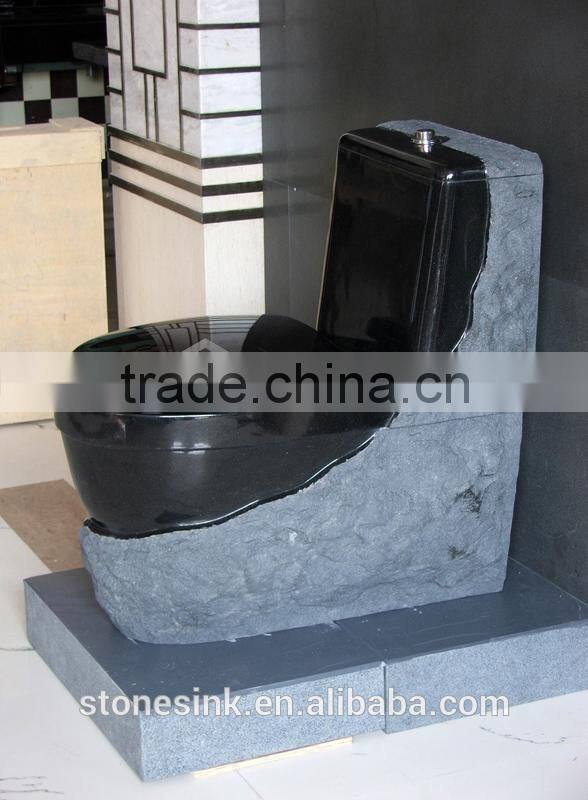 Shanxi black granite stone cistern toilet