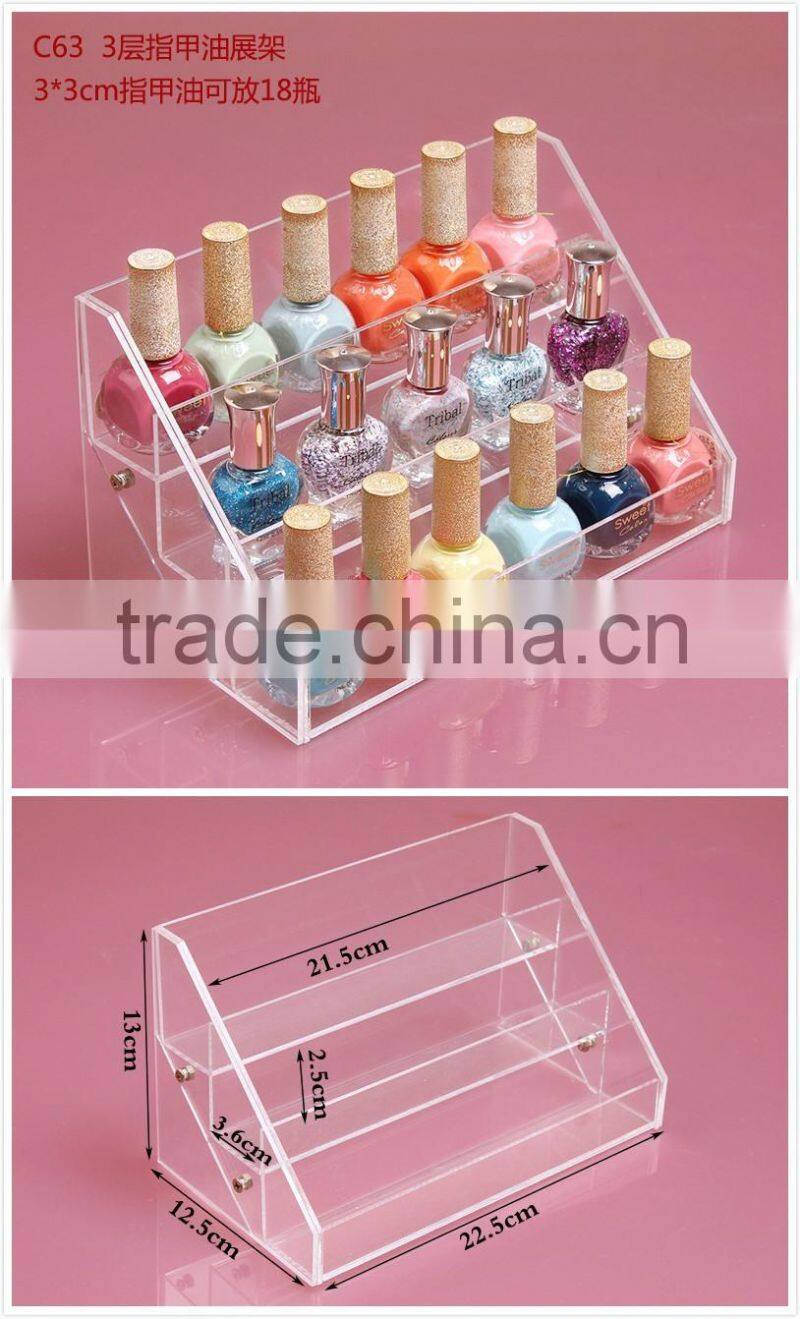 Acrylic Clear Nail Polish Storage Box Plastic Display Box for nail polish