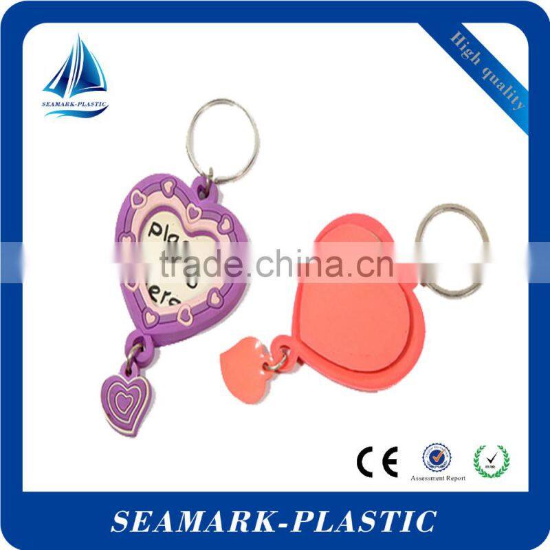 2016 novelty custom shape pvc rubber funny photo keychain for promotion
