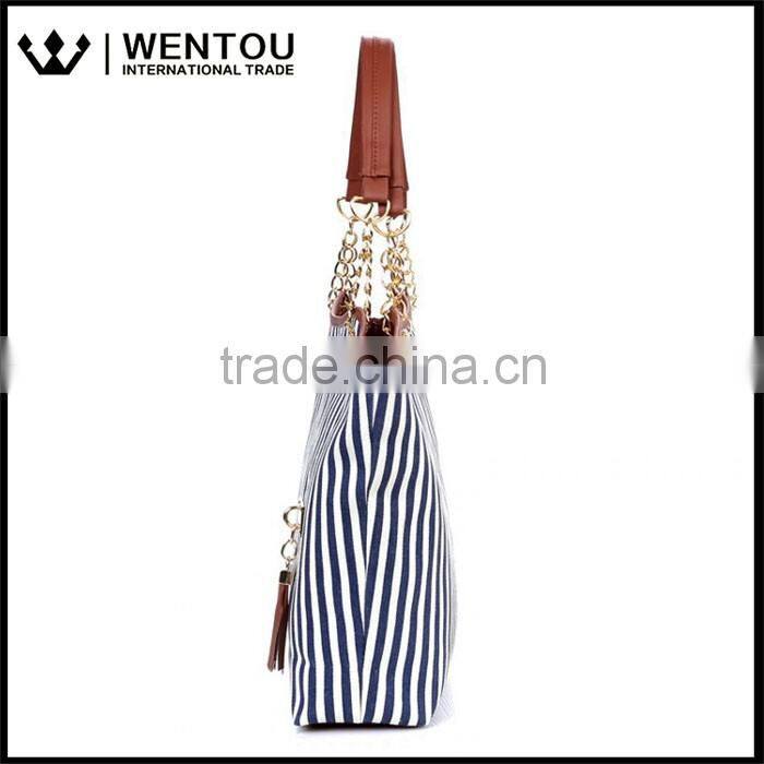Free Shipping Personalized Canvas Stripe Handbag
