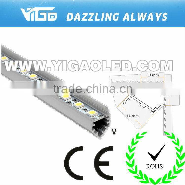 Super bright 12v 5630/5050 smd led rigid strip V case unwaterproof