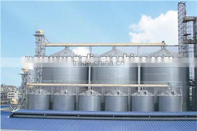 2000 Ton galvanized storage rice corn grain steel silo with conveying system