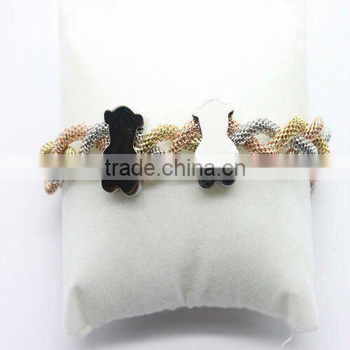 Brand New bears love gold steel cheap charm bracelets